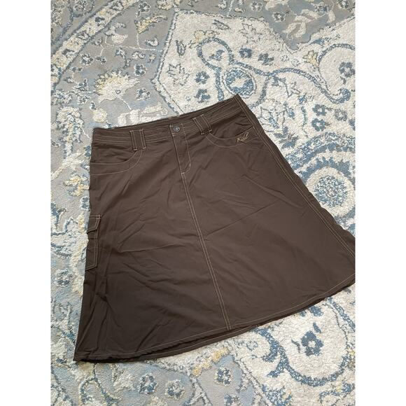 KÜHL Brown Hiking Skirt Women’s Size 10 Outdoor Travel Utility Cargo - Picture 3 of 7